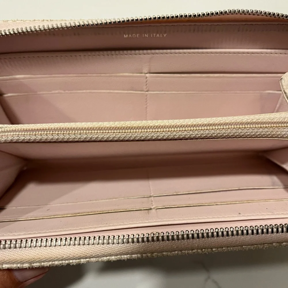 Chanel Zippy linen wallet